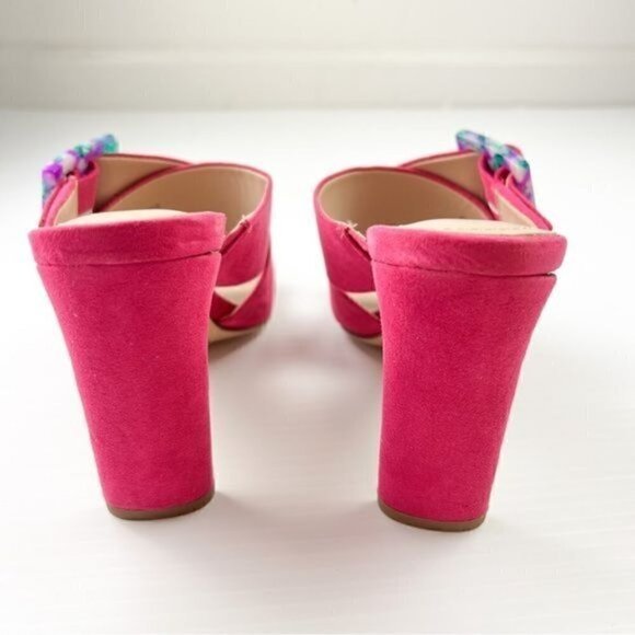 Charles David Sandal womens size 7 Pink Buckle Gleam Slide Sandal - Picture 12 of 15